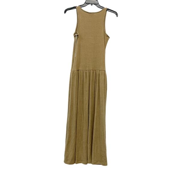 Universal Thread Women's Ribbed Drop Waist Knit Midi Slip Dress Brown Size Small - Picture 3 of 6